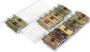 CLORD - Étagère à épices - Organiseur de tiroir extensible - 3 niveaux - Transparent - Jeu de 6