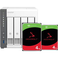 QNAP TS-433-4G + Seagate Ironwolf 8TB (2x4TB)