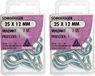 Deltafix Schroefogen - 14x - verzinkt metaal - 25 x 12 mm
