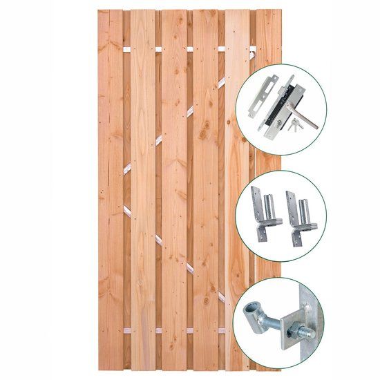 Merkloos Tuindeco Tuindeur Privacy douglas 90 cm