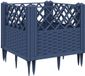 vidaXL Plantenbak met pinnen 43,5x43,5x43,5 cm polypropeen blauwgrijs