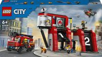 LEGO City - Brandweerkazerne en brandweerauto constructiespeelgoed 60414