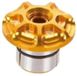 KCNC Handlebar Cap Plugs Set Mtb Balhoofdexpander Voor Fiets Geel, Zilver