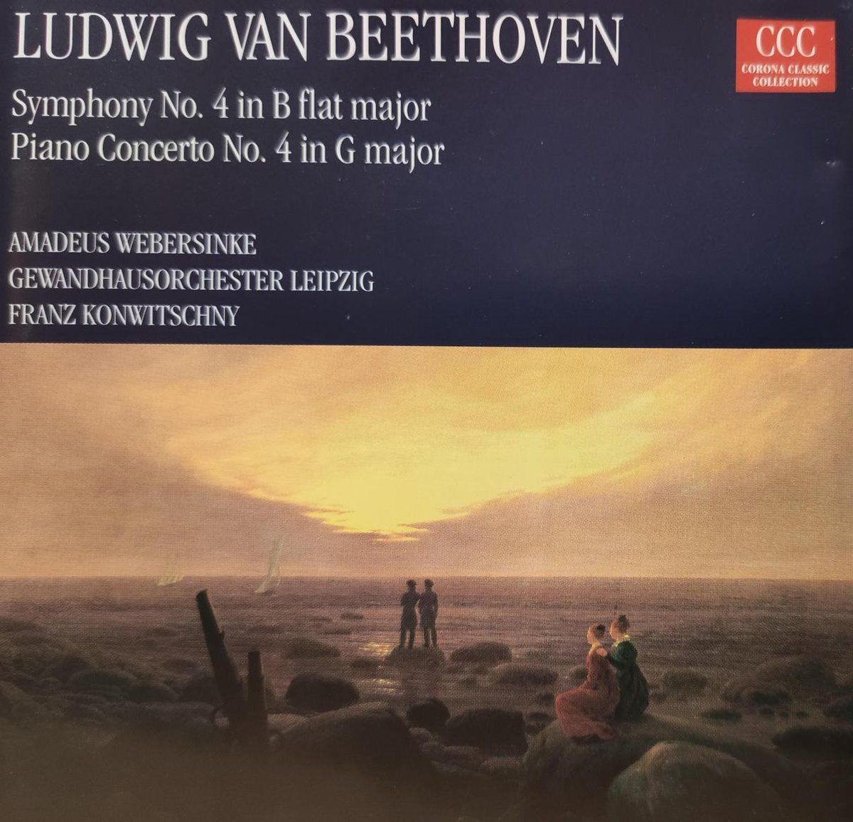 Merkloos / Sans marque Ludwig van Beethoven / CD Symphony No 4 – piano concerto No 4 / Webersinke – Gewandhausorchester Leipzig – Konwitschny
