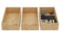 Gerimport Organiseur de tiroirs - 3x - bambou bois - 15 x 30 x 7 cm