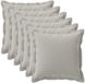 vidaXL Kussensloop 6 st houten grijs 60 x 60 cm polyester