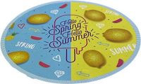 Merkloos / Sans marque Citroen Ronde Strandlaken Hello Spring Hello Summer Print - Blauw / Geel