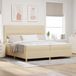 Maison Exclusive - Lit boxspring avec tête de lit, couleur crème, 200 x 200 cm, rembourré