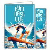 69-1007 Olympische Spelen 69-1007 Artistieke of ritmische GYMNASTISCHE kaart met envelop 12 x 17,5 cm voor sportsporters, turnster, kampioen of supporter, Passion Sports-collectie, gemaakt in Frankrijk