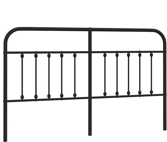 vidaXL Metalen Hoofdbord Zwart - 180 cm