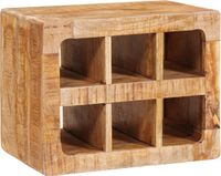 vidaXL Wijnrek met opslag Bruin 44 x 30 x 35 cm Massief Mango Hout