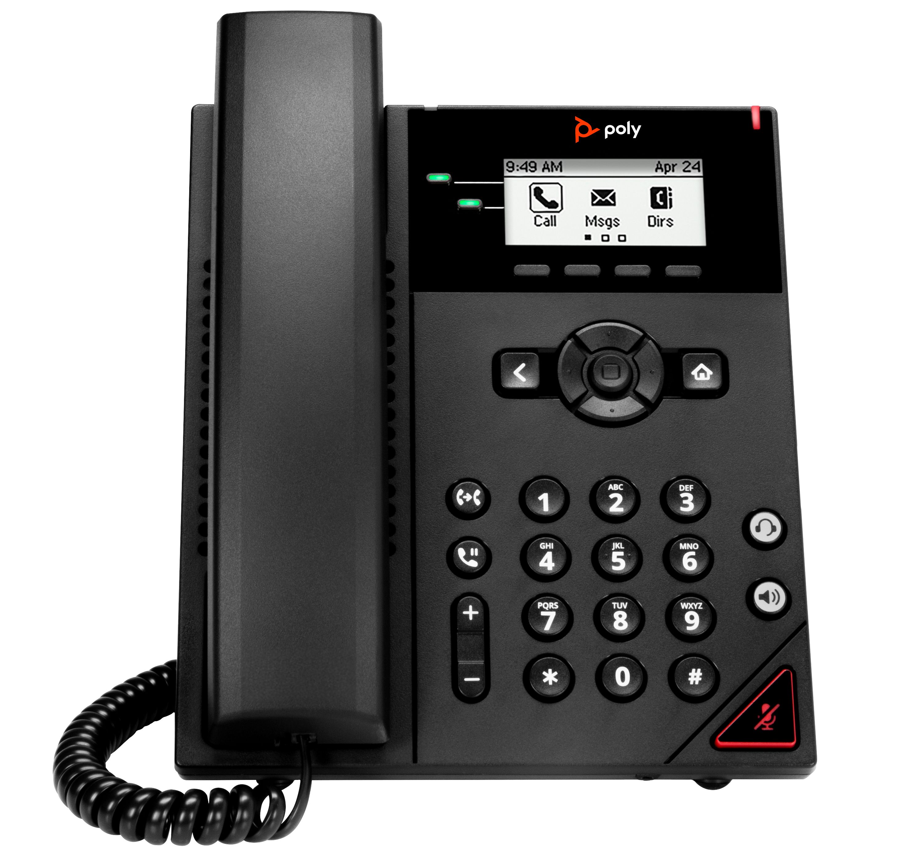 HP Poly VVX 150 2-lijns IP-telefoon met PoE-ondersteuning