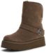 Guess Dames Enkellaarzen Groen Synthetisch Blokhak 4-5 cm Ronde Neus Profielzool