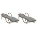 vidaXL Ligstoel 2 stuks met kussen polyrotan beige