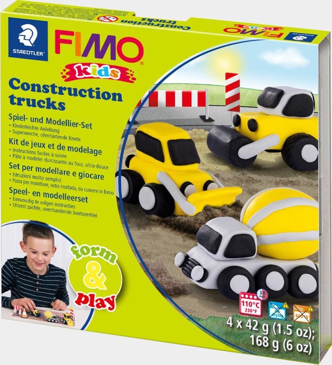 Staedtler FIMO® Kids Set, Form&Play Construction Trucks