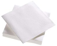 Le Nappage Airlaid servetten wit, FSC®-gecertificeerde papieren servetten, biologisch afbreekbaar en composteerbaar, afmetingen 40 x 40 cm, 3-laags, verpakking met 25 witte servetten