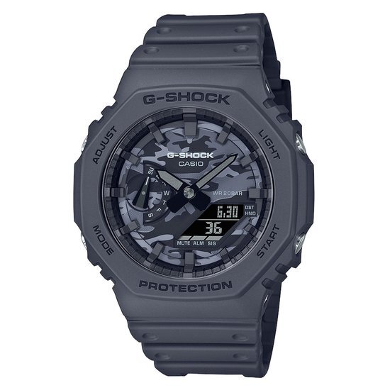 Casio G-Shock GA-2100CA-8AER Horloge - Kunststof - Grijs - &#216; 41 mm
