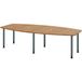 Hammerbacher Tonvormige tafel - 6 poten grafiet - 280x130 cm