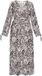 usha FESTIVAL Usha Lange Jurk met V-hals en Paisley Patroon - Zwart/Wit