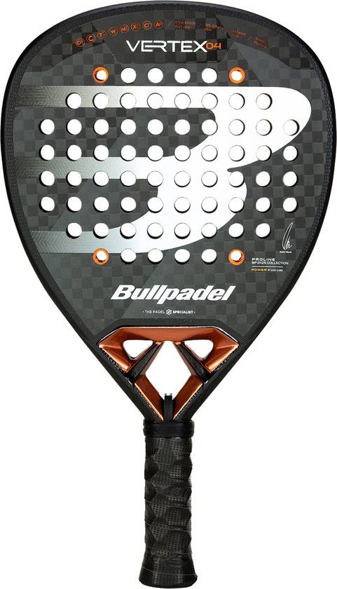 Bullpadel Vertex 04 25 Padel Racket - Black - 365-375 gram