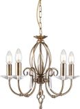 Elstead Lighting LED Kroonluchter | 5X E14 Max 60W | Dimbaar | Aged Brass