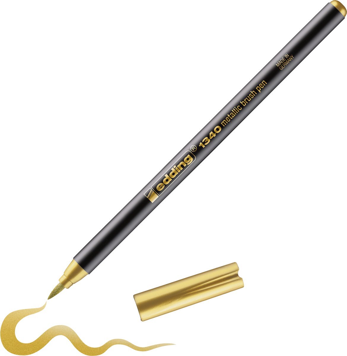 Edding 1340 brushpen goud