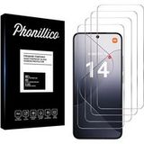 Xiaomi 14 (6,36 inch scherm) 4x Transparant Gehard Glas Screenprotector