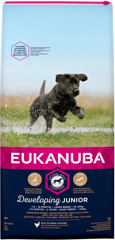 EUKANUBA Developing Junior Large Breed Kip - Hondenvoer - 15 kg