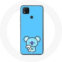 Maniacase Hoesje voor Xiaomi Redmi 9C Bangtan BTS BT21 Koya RM blauwe achtergrond