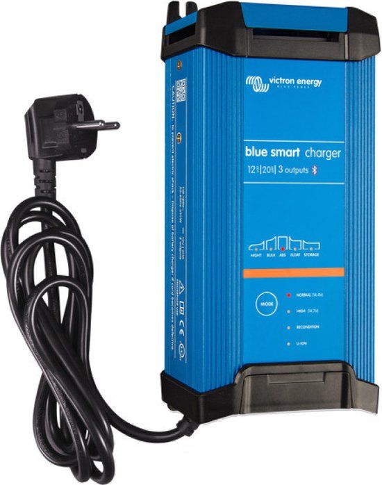 Victron Blue Smart IP22 Acculader 12V/20A - 3 Uitgangen - Geschikt voor Loodzuur accu