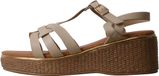 Sixth Sense Sandalen met sleehak en bandjes – Parijs beige