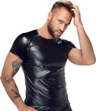 Noir Handmade - Wetlook Snake Sleeves Top - L - Zwart