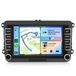 Hexinex Autoradio 7 pouces, Android 15, Carplay, adapté pour VW Golf 5, EOS, Touran, Tiguan, Polo, avec navigation GPS, Wi-Fi, Bluetooth, commande au volant, FM, RDS, USB, 2DIN, 2Go+64Go