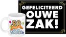 Bellatio Decorations Verjaardag cadeau koffiemok thema 50 jaar - man - veteranen - met gefeliciteerd ouwe zak wenskaart - A5 formaat - humor