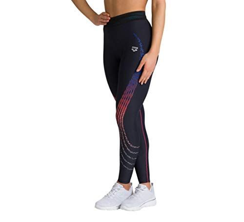Arena A-One Lange Leggings Dames - black/fluo red