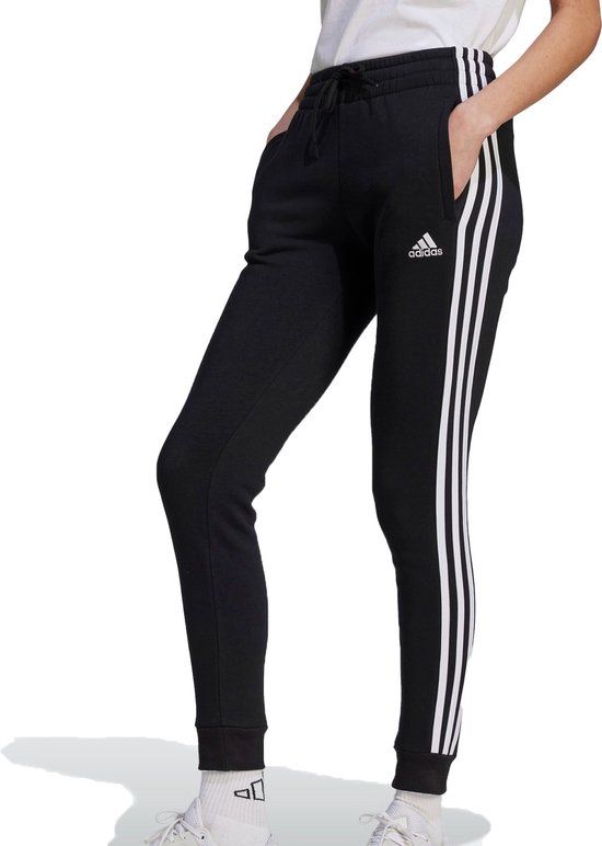adidas Essentials 3-Stripes Joggingbroek Dames - Zwart/Wit - Maat M