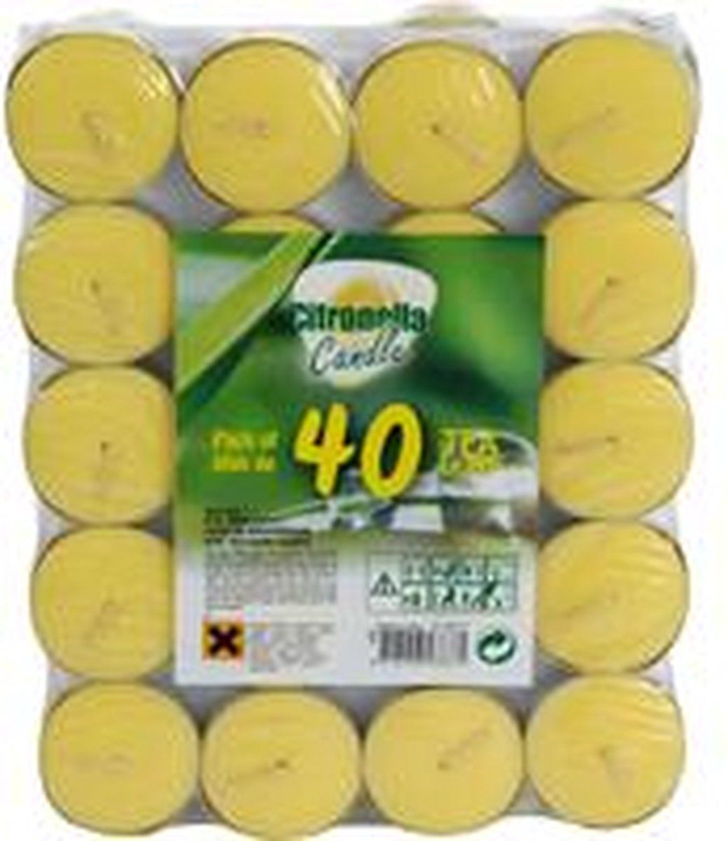L28 Theelichten 40 st citronella - Geel
