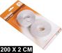 Merkloos / Sans marque Humbert Und Brandt Gmbh Zelfklevende klittenband - 2x witte rollen - 200 x 2 cm