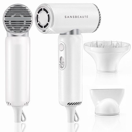 Sansbeauté EssentiaPRO Mini Föhn met Diffuser - 1300W - Wit