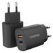 Mobilize 25W Power Delivery / PPS Oplader - USB-A en USB-C Adapter - Zwart