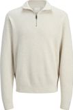 Jack & Jones Trui Jprblamilano Stitch Knit Half Zip S 12259664 Cloud Dancer/melange Mannen Maat - XL