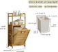 OEM Bamboe badkamerkast met wastafel en 2 lades - 40 x 30 x 95 cm - geschikt voor woonkamer of slaapkamer