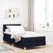 Maison Exclusive - Lit boxspring avec LED et tête de lit, noir, 80 x 200 cm, tissu