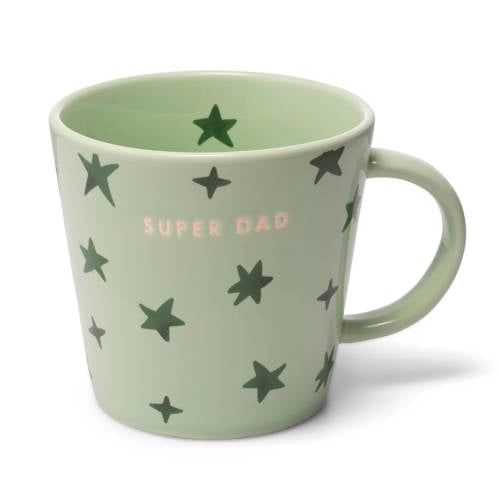 Vondels Theemok Stars Super Dad Light Green (350 ml)