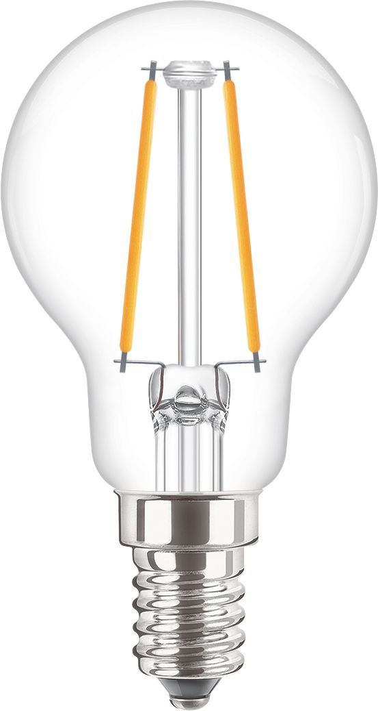 Philips CorePro LED - LED-lamp - 250 lumen - 2700 kelvin - Globe - 25 watt equivalent - E14 - 2 watt - 15000 uur - warm wit