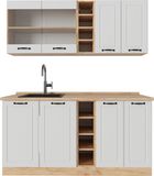 Vicco R-Line Eenpersoonskeuken – 160 cm, WB Eik Wit landhuis/gouden eik