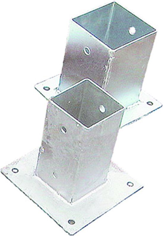 Tuindeco Paalhouder op plaat 7.1x7.1x13 cm