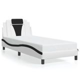 VidaXL Bedframe "Viana" Kunstleer Zwart en Wit 90x190 cm