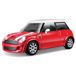Bburago Mini Cooper S - Voiture miniature - Échelle 1:43 - Rouge/Blanc