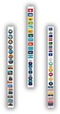 Anwicar Rechthoekige Magneet Bord 3 Kunst - Magnetisch memobord Magnetisch prikbord Wit 100x6 cm